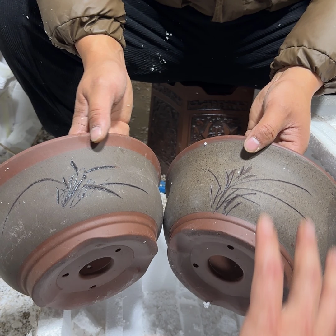 紫砂花盆口径26高度12