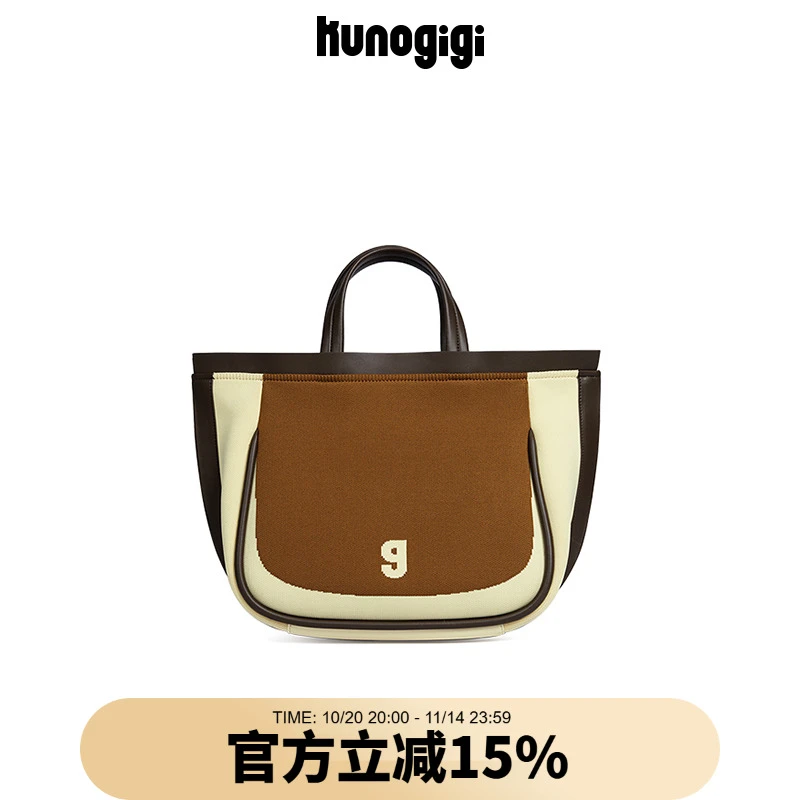 KUNOGIGI/古良吉吉织织托特横款单肩斜挎手提包秋日氛围琥珀风