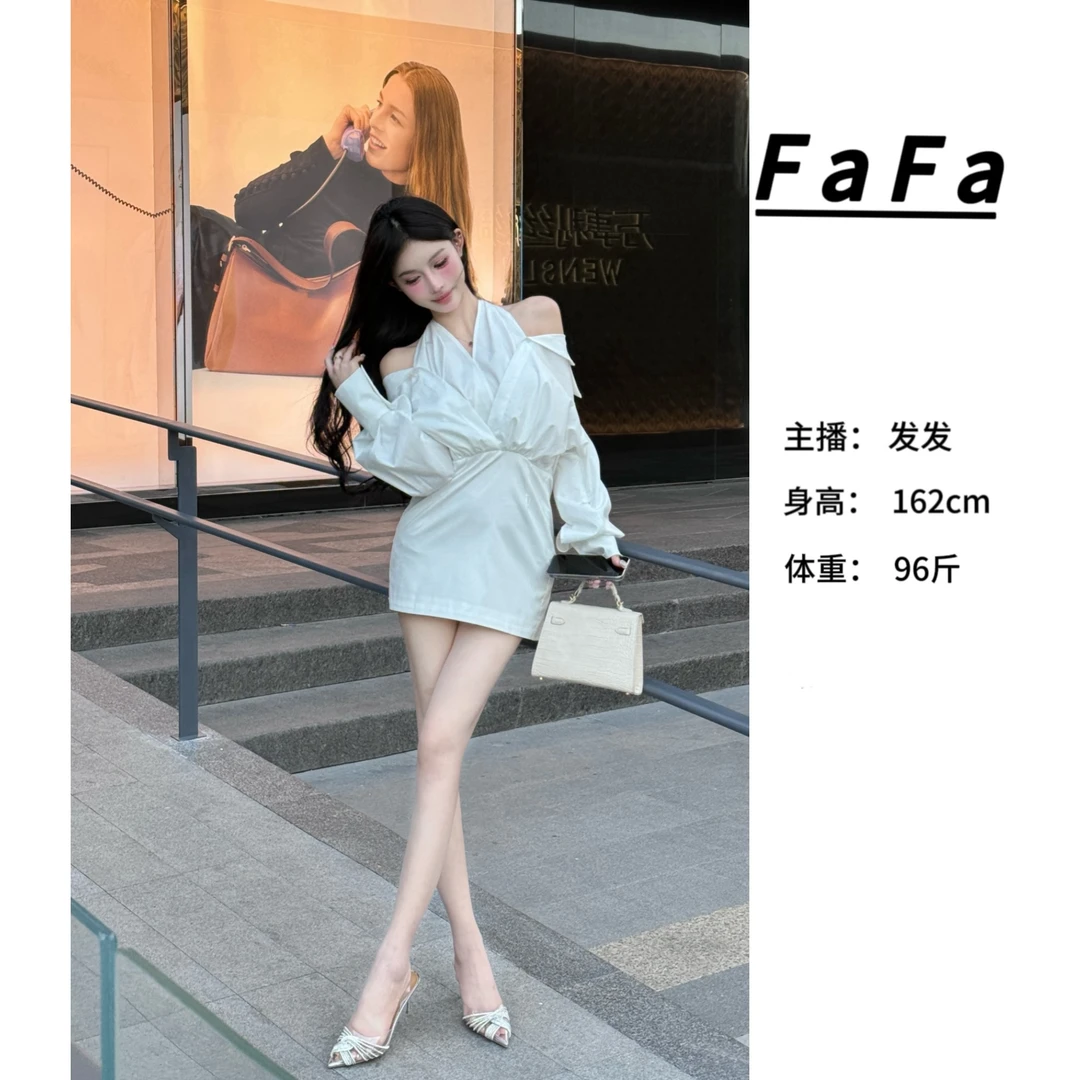 FaFa ●【首尔姐姐】性感气质显瘦连衣裙预X4LYQ1194A