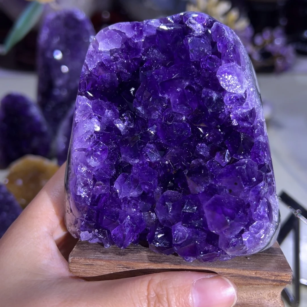 未镶嵌珠宝半成品水晶9帝紫大牙