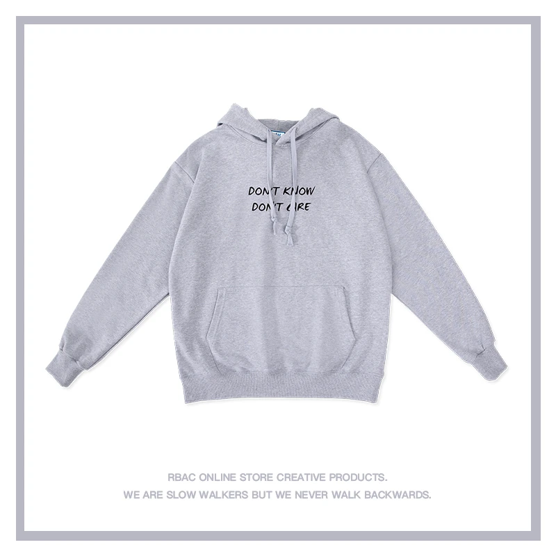 DON'T KNOW DON'T CARE｜RBAC｜情侣连帽卫衣款潮流爆款圆领套头