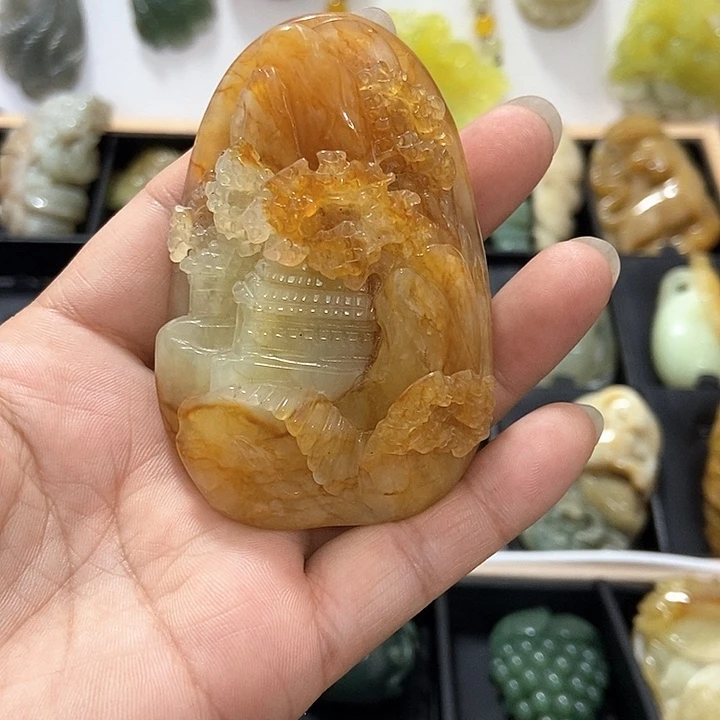 蛇纹石玉未镶嵌挂件