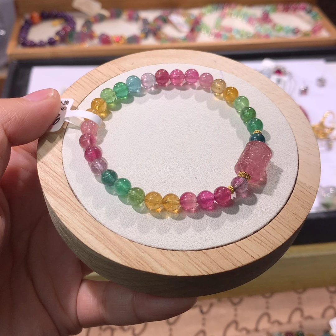 周***督未镶嵌手链碧玺手串