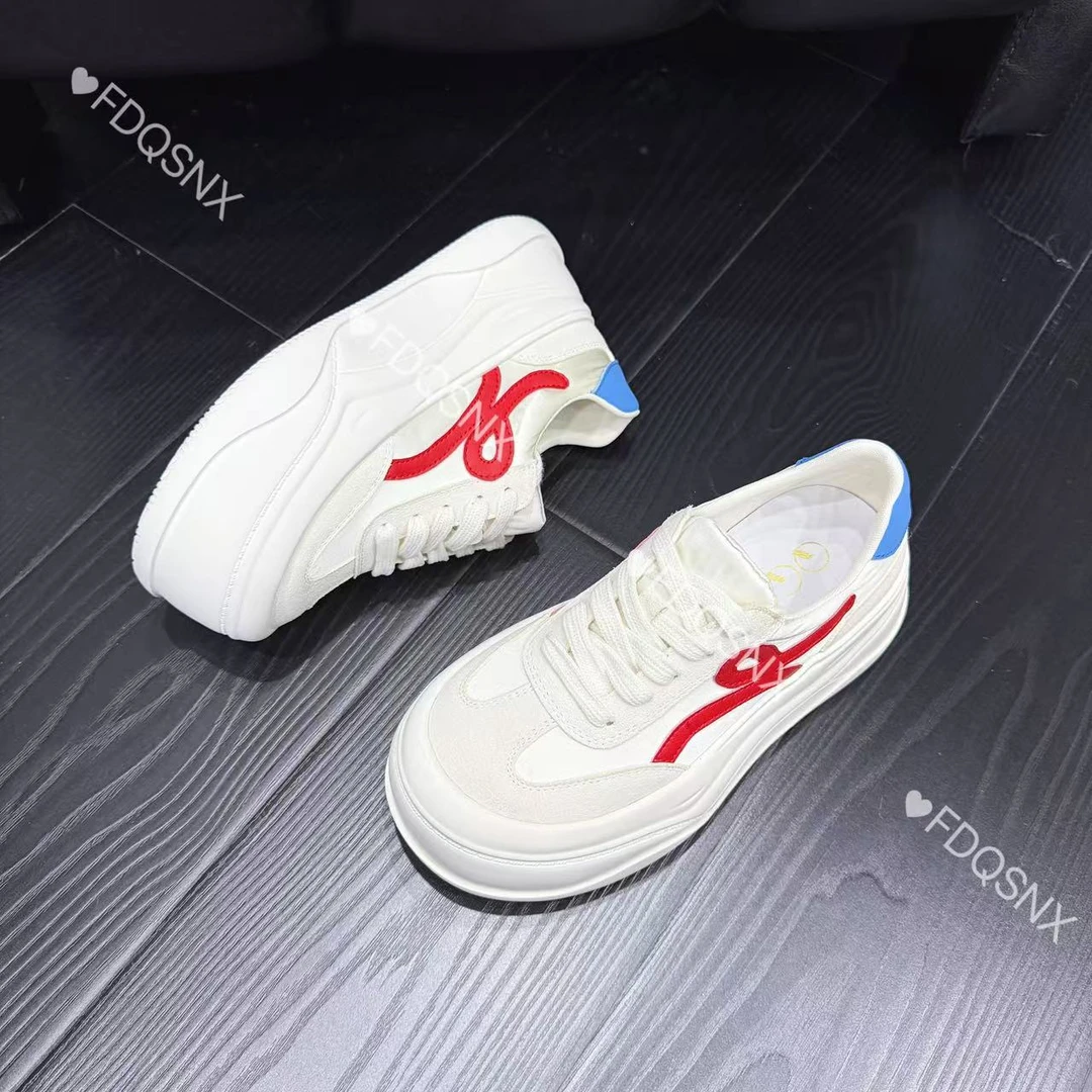 【现货】女款爆款2025新韩版百搭时尚夏季透气厚底潮流鞋98008