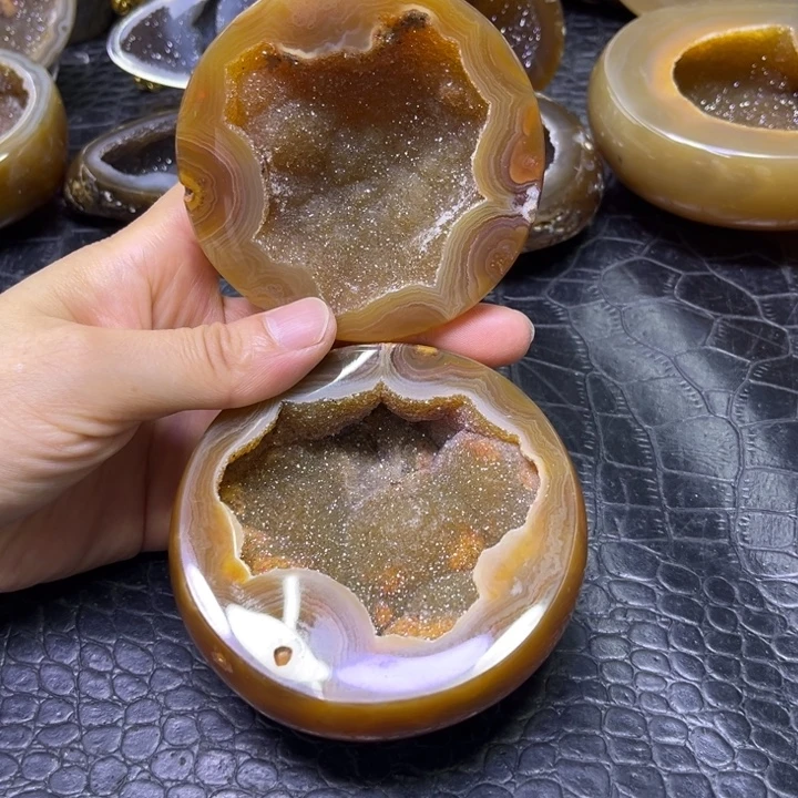 未镶嵌珠宝半成品水晶精抛黄盆