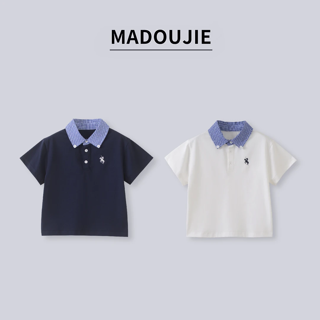 麻豆街【战马POLO】男童女童T恤2025新款运动T恤MD214