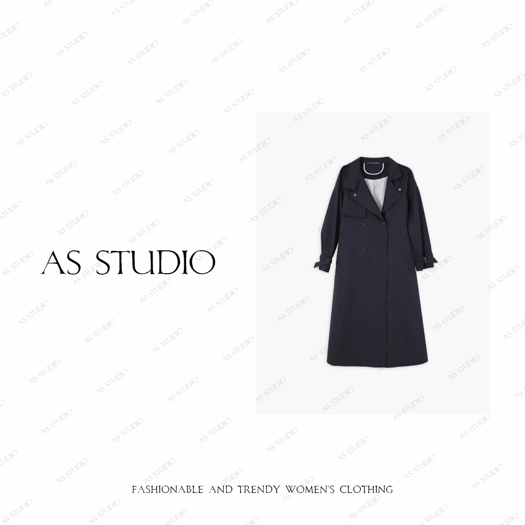 【AS风起】25新经典简约大气时尚高级感长风衣外套AS25QFY02292