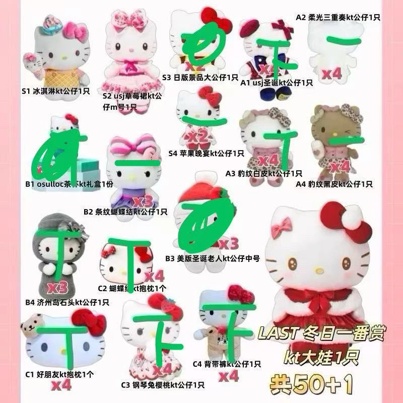 【全球正品】hellokitty毛绒公仔挂件盲盒合集