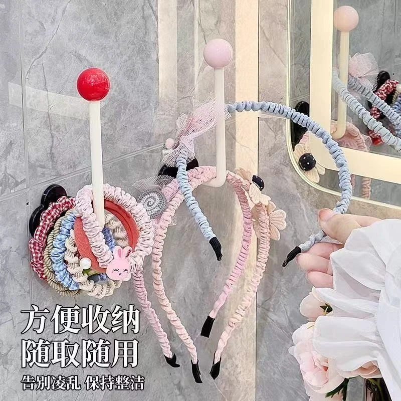 【5个】发箍头箍挂钩发饰挂钩粘钩挂墙架卫生间发圈收纳壁挂头绳