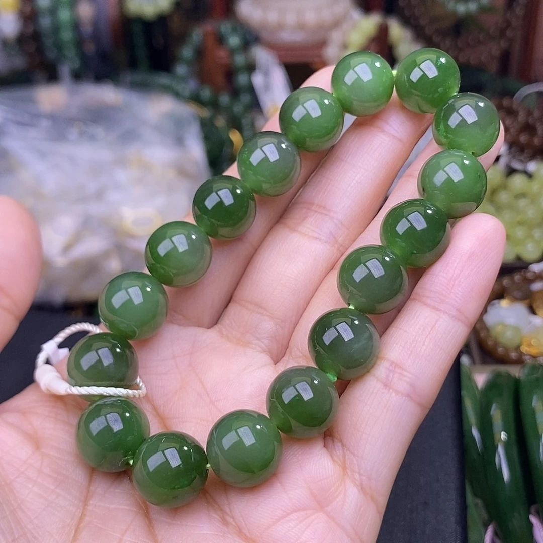 手链未镶嵌和田玉碧玉手链清货价约12MM