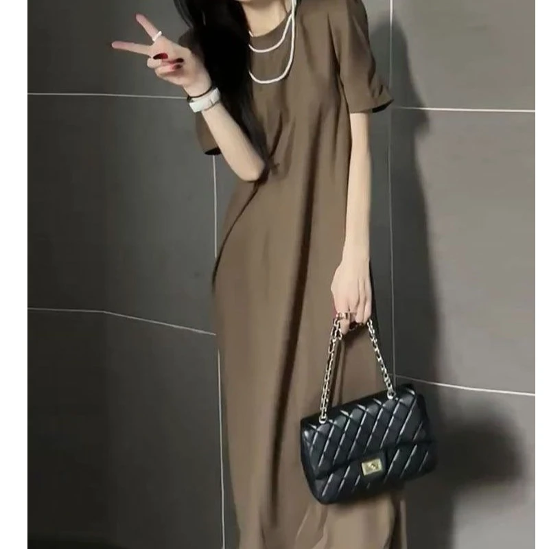 2025夏季时尚高档精致绝美连衣裙女遮肚子减龄高贵裙子小众设计潮