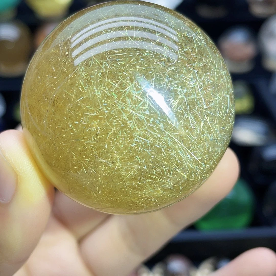珠宝半成品水晶未镶嵌天然发晶46.8mm