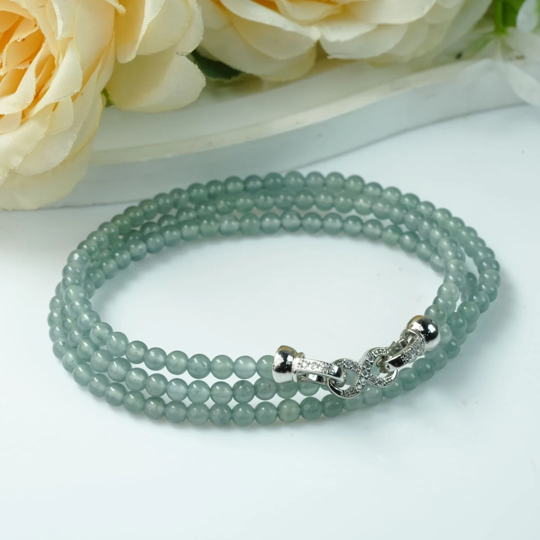 【小北严选】翡翠圆珠项链尺寸约3mm+【多样性发一件】-AH02X1445