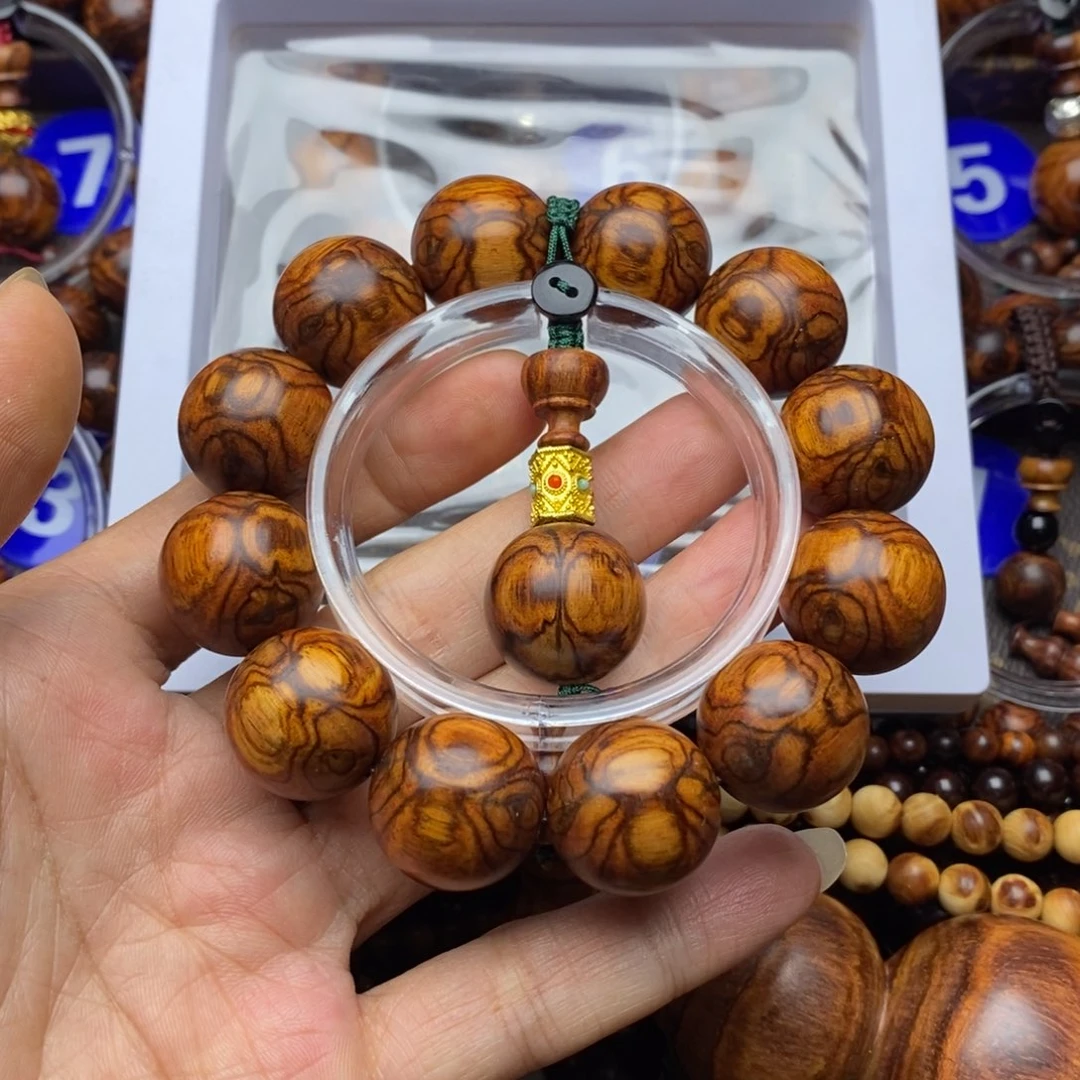 杭***卉手串/手链黄花梨/降香黄檀2.0精品蜘蛛纹