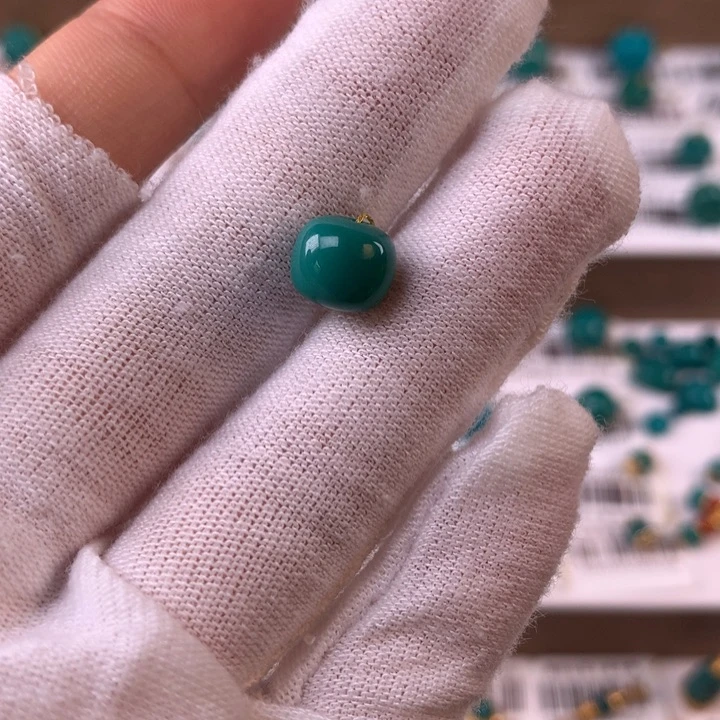 绿松石未镶嵌配饰蓥8.5*7.2