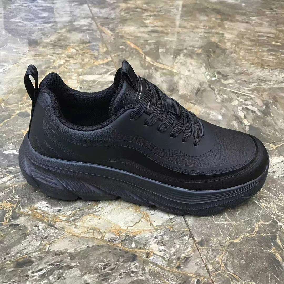 202超纤男鞋系带 轻便韩版休闲鞋男士百搭舒适运动鞋跑步鞋一脚蹬