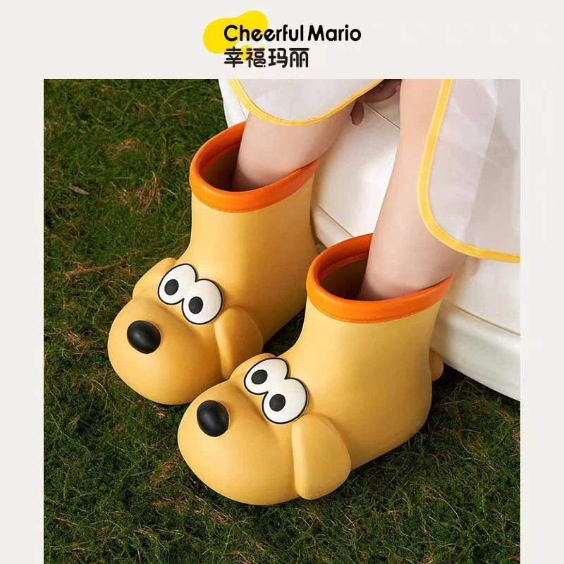 幸福玛丽小狗儿童雨靴防滑防水幼儿园学生男童女童水鞋套宝宝雨鞋