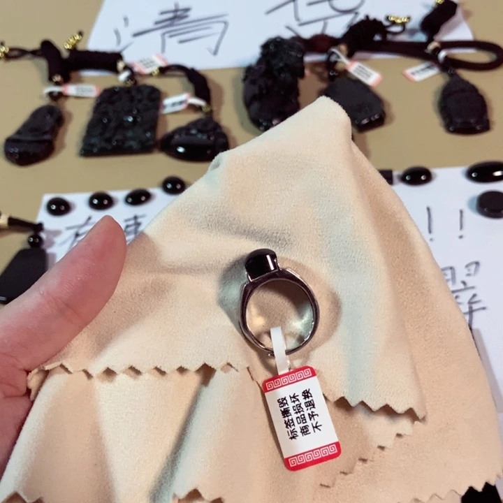 大***熊翡翠银S925镶嵌颈饰戒指