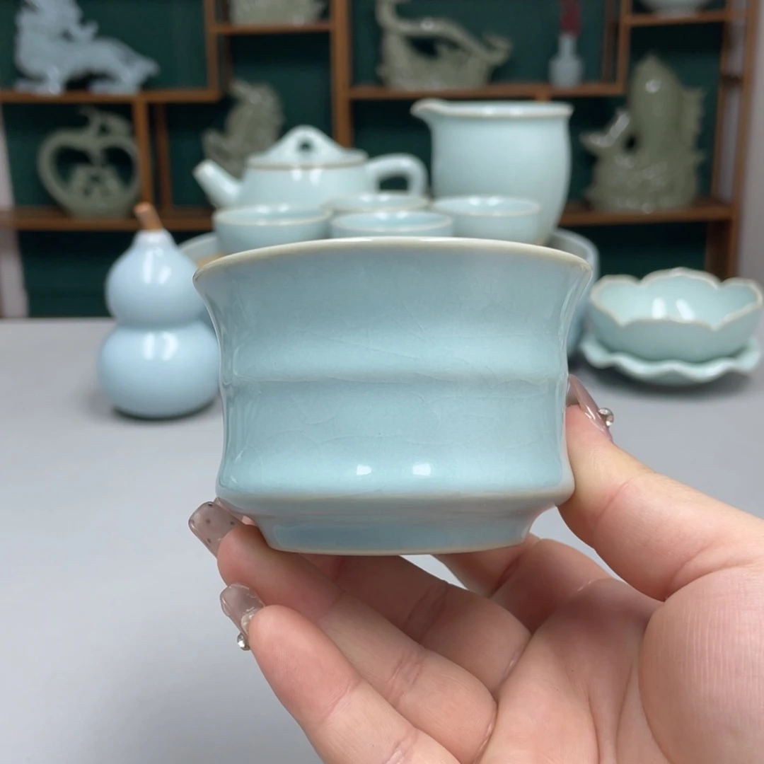 瓷竹节杯张君老师带礼盒