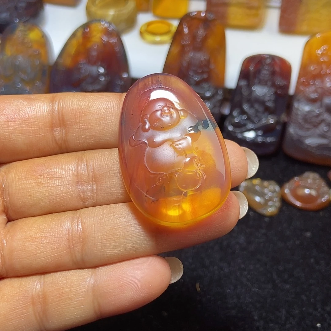 琥珀颈饰未镶嵌缅甸天然琥珀吊坠