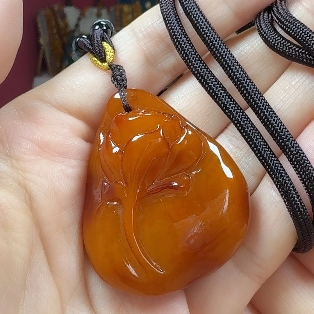蜜蜡项链未镶嵌吊坠