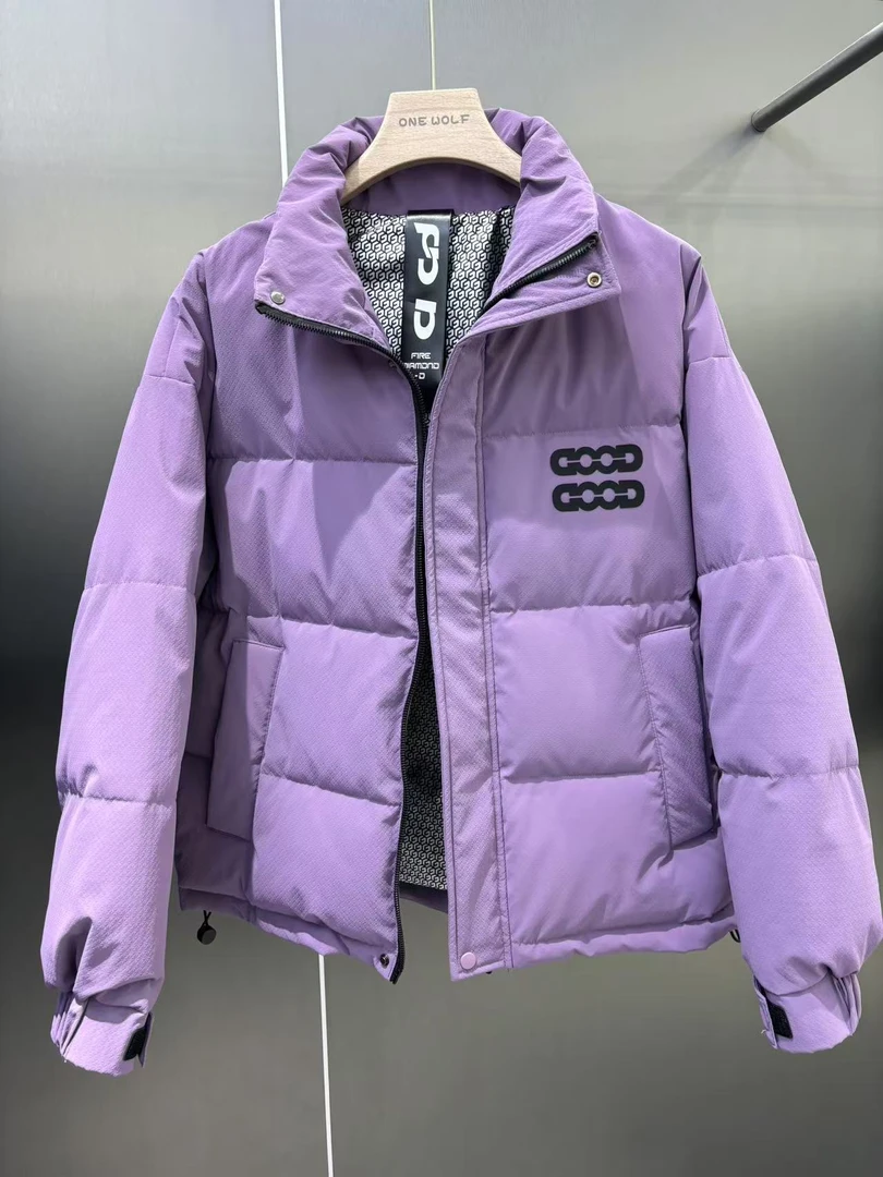 8611防寒男立领PU皮短款冬季潮流休闲保暖厚外套加厚羽丝绒