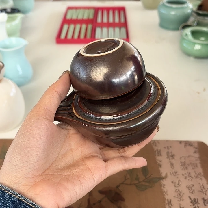 龙泉云间青瓷小米茶器