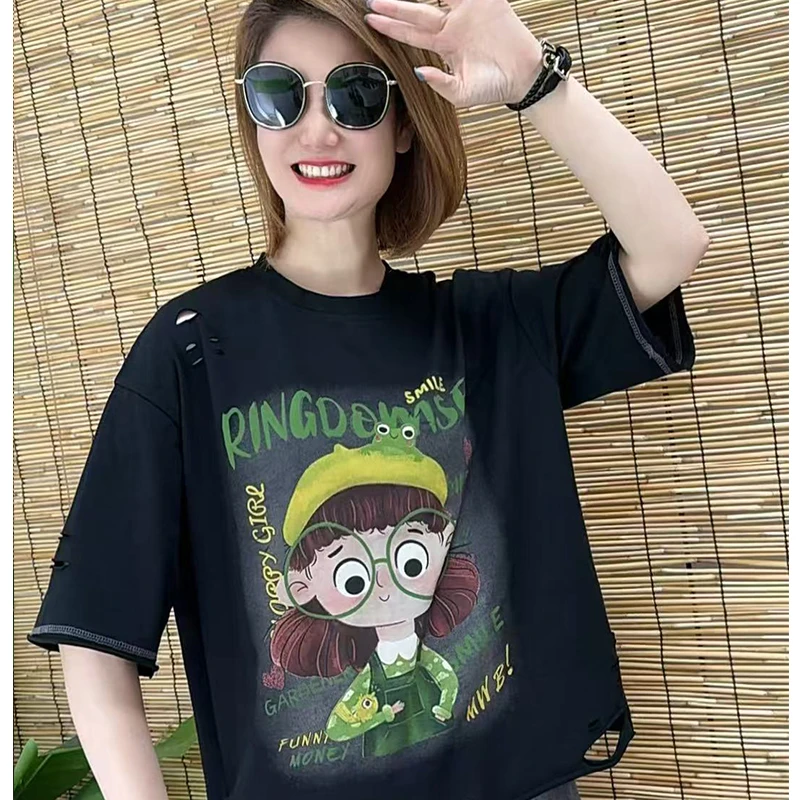 00161设计【红人上新】夏季女孩短袖【3色可选】百搭上衣