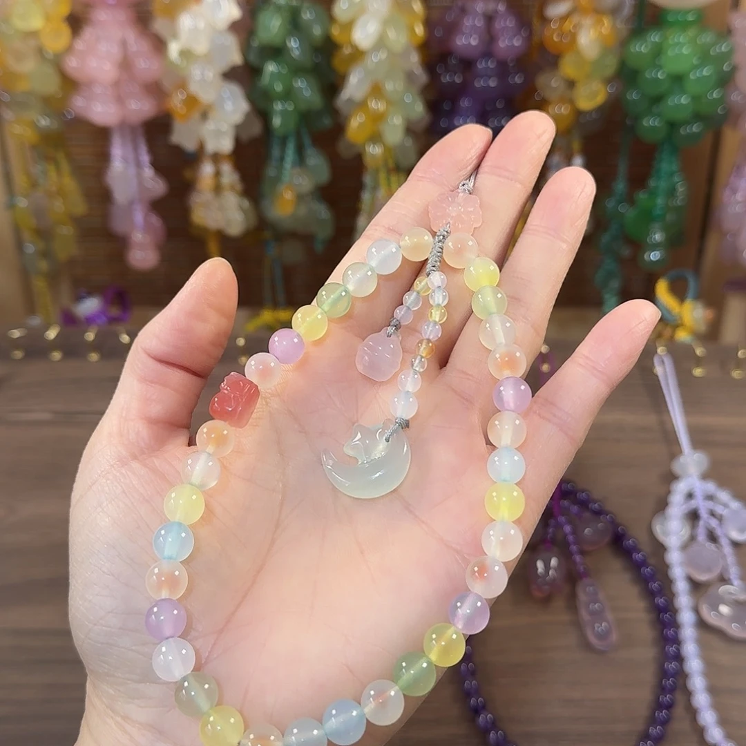 吼***吼玛瑙/玉髓未镶嵌手机挂件