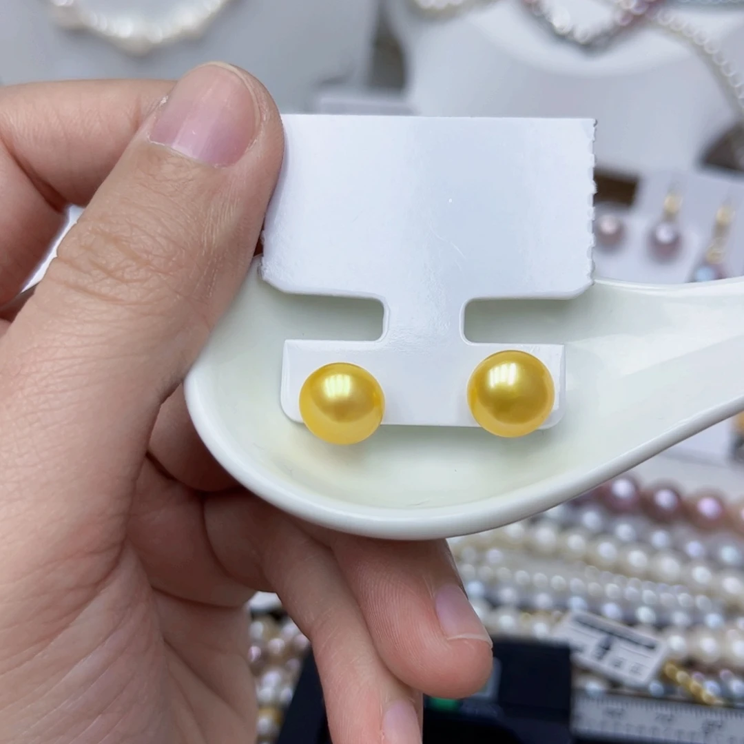 淡水珍珠耳饰银S925镶嵌