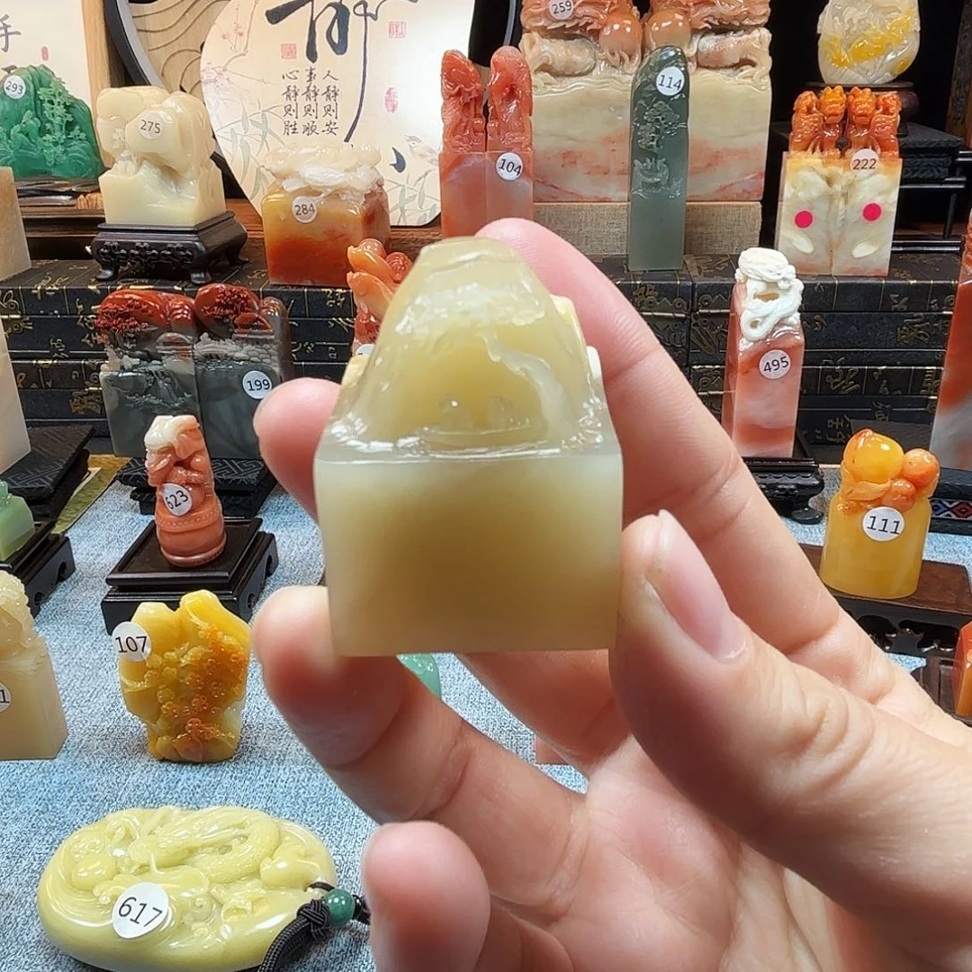 印石寿山石轻舟已过万重山8