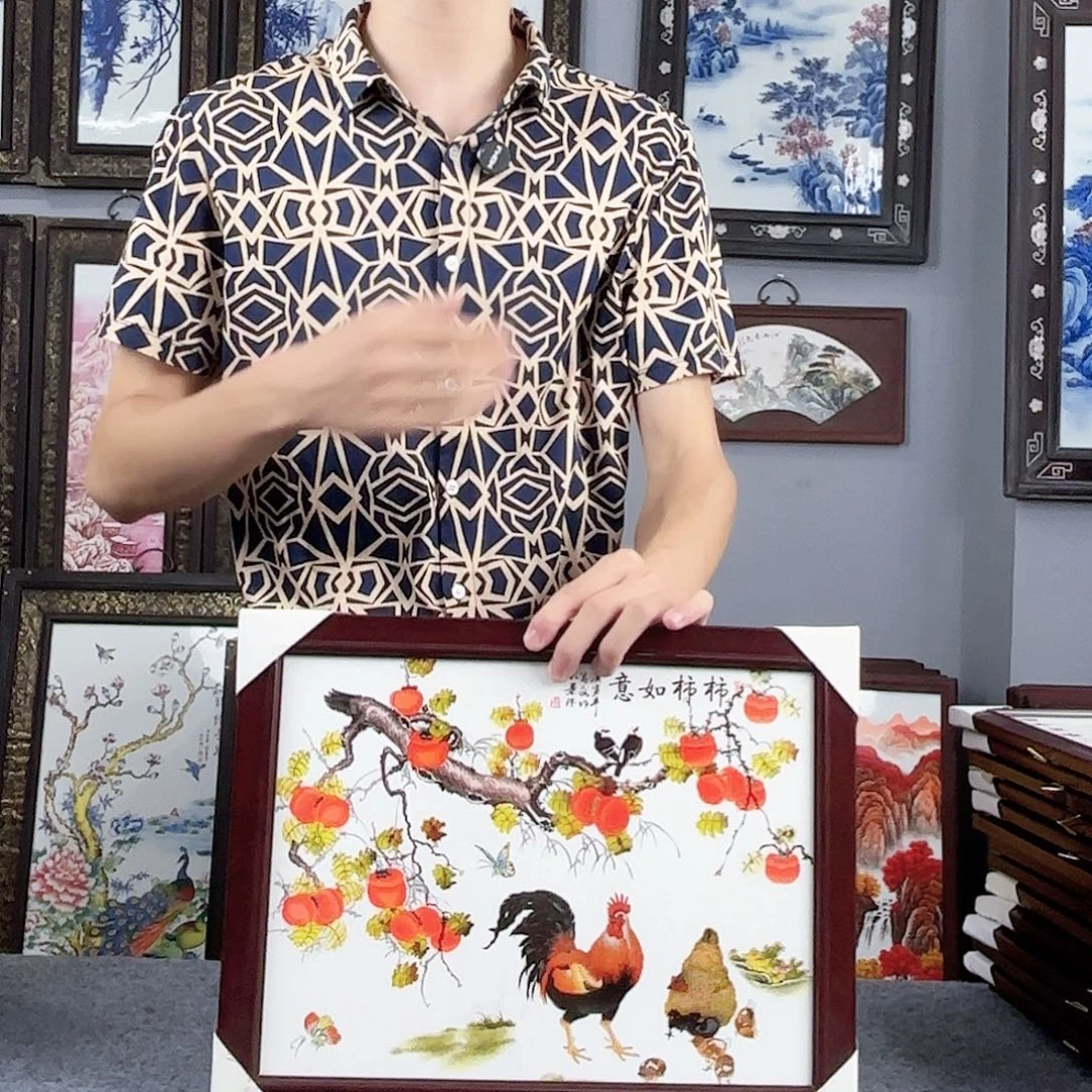 摆件景德镇陶瓷瓷板画