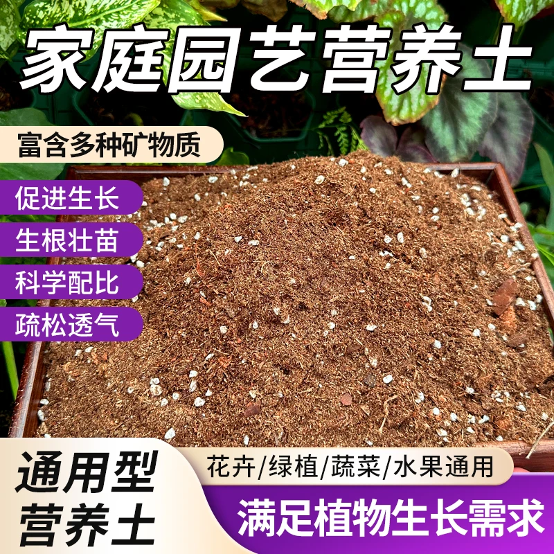 通用型泥炭营养土疏松透气种菜土育苗多肉土绿植花土有机种植土壤