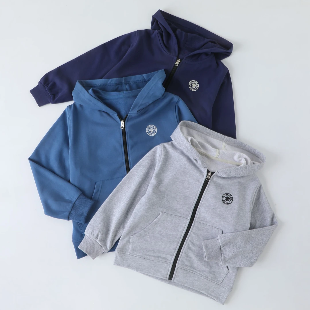 2025春秋季刺绣字母中大童连帽拉链外套 1225