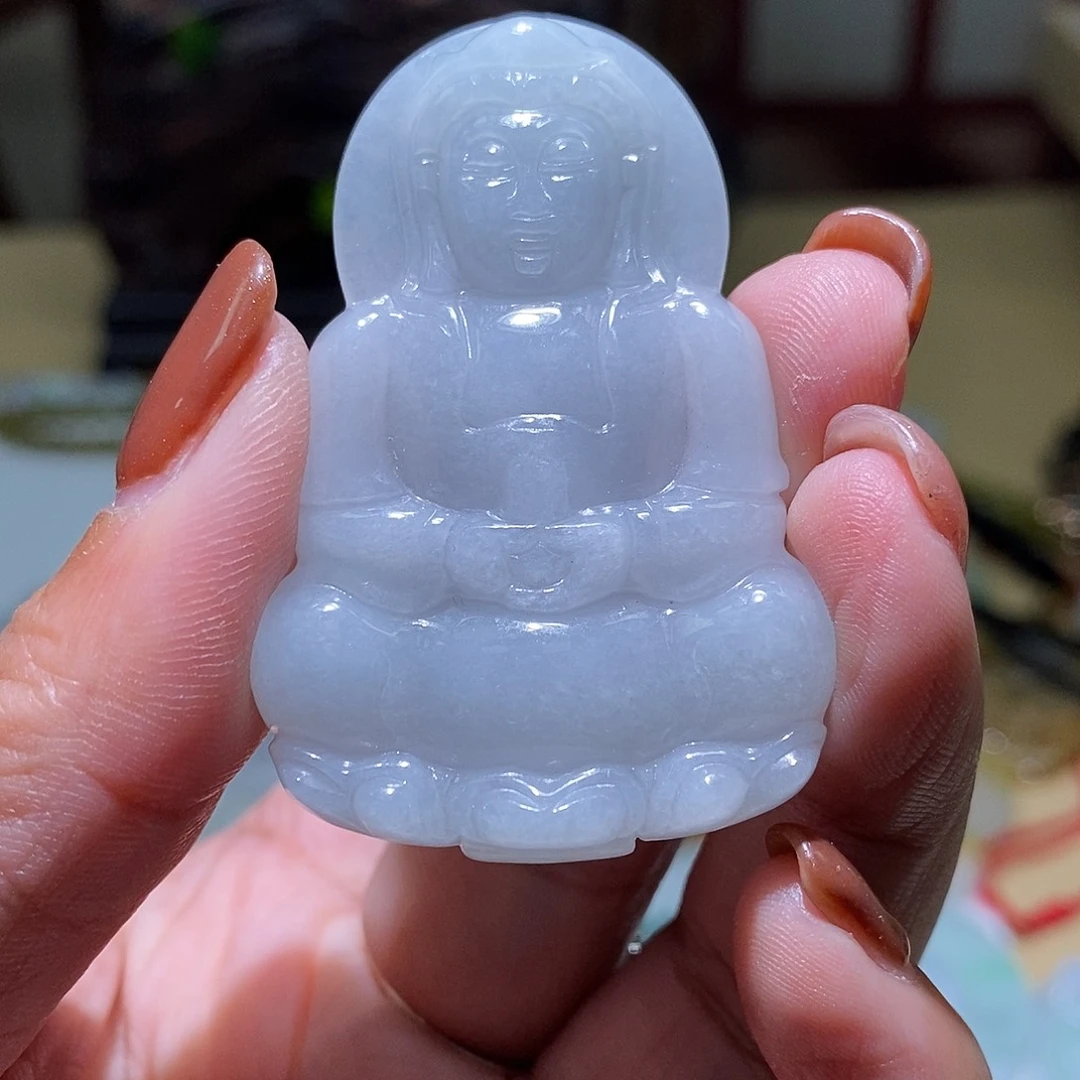 翡翠未镶嵌挂件观音