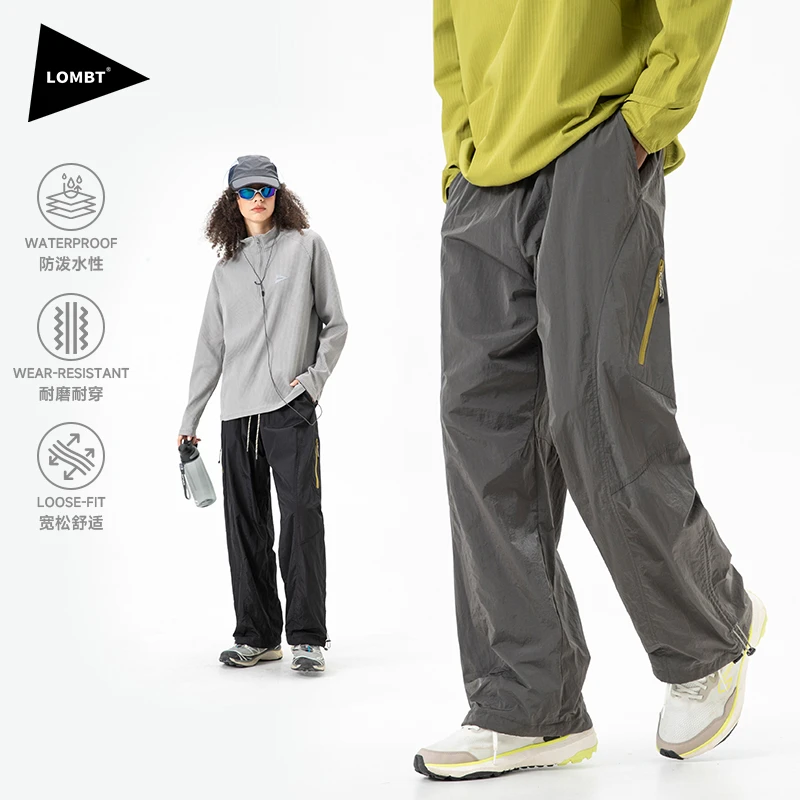 LOMBT户外金属尼龙三防泼水工装裤男秋季撞色轻量化运动休闲裤