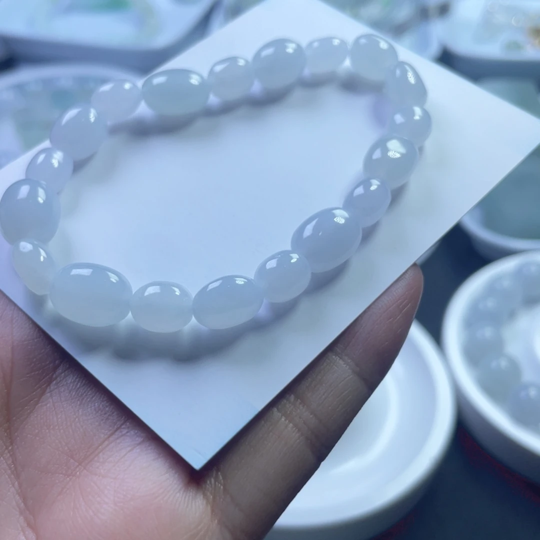 翡翠未镶嵌手链随型手串