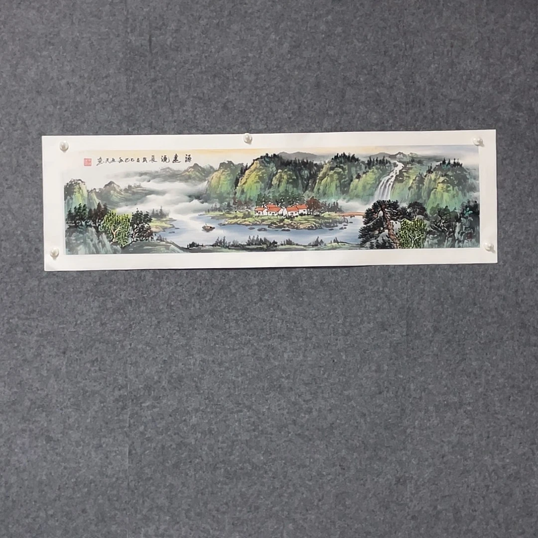 国画四尺对开画芯 捡漏