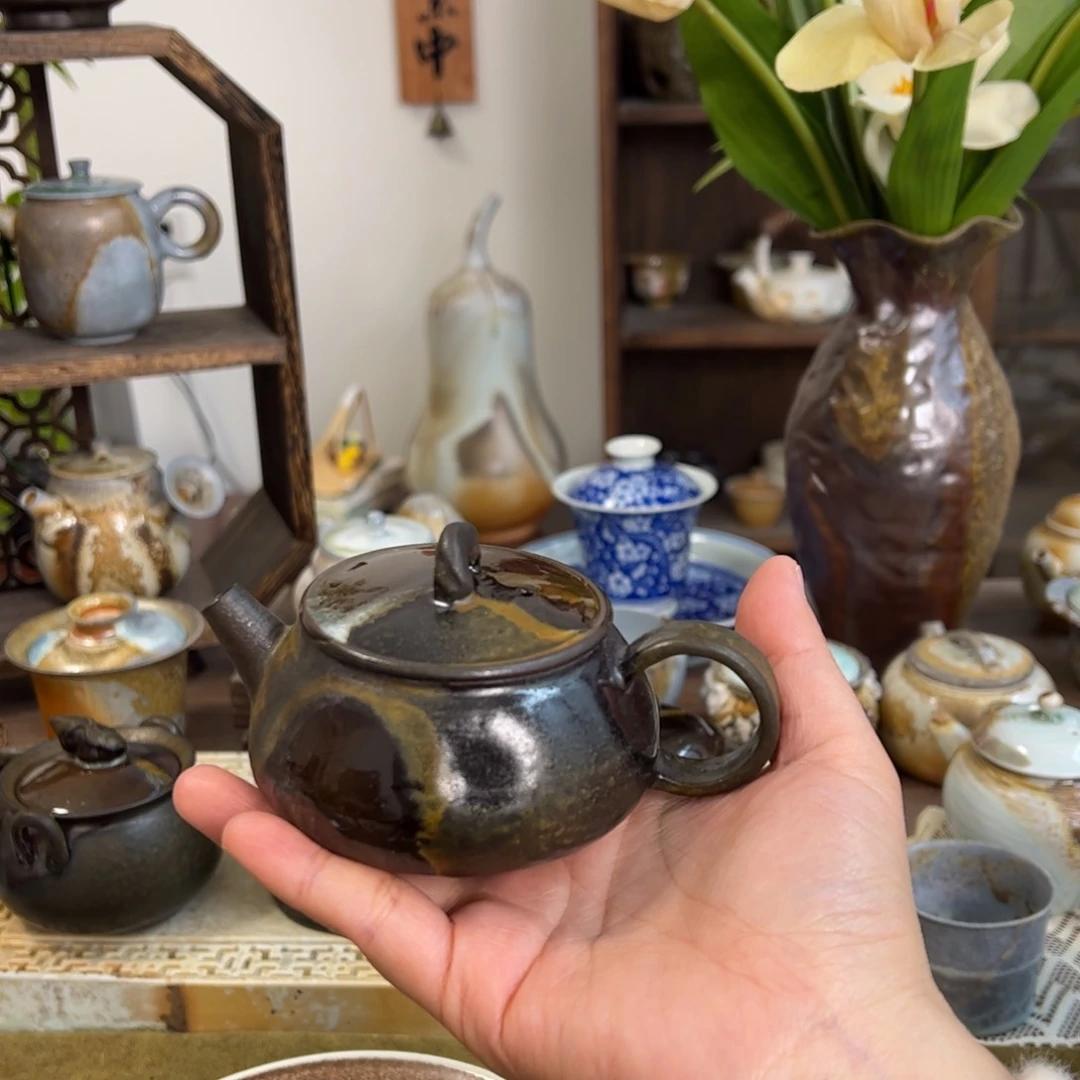 乌金精品手捏窑汗壶