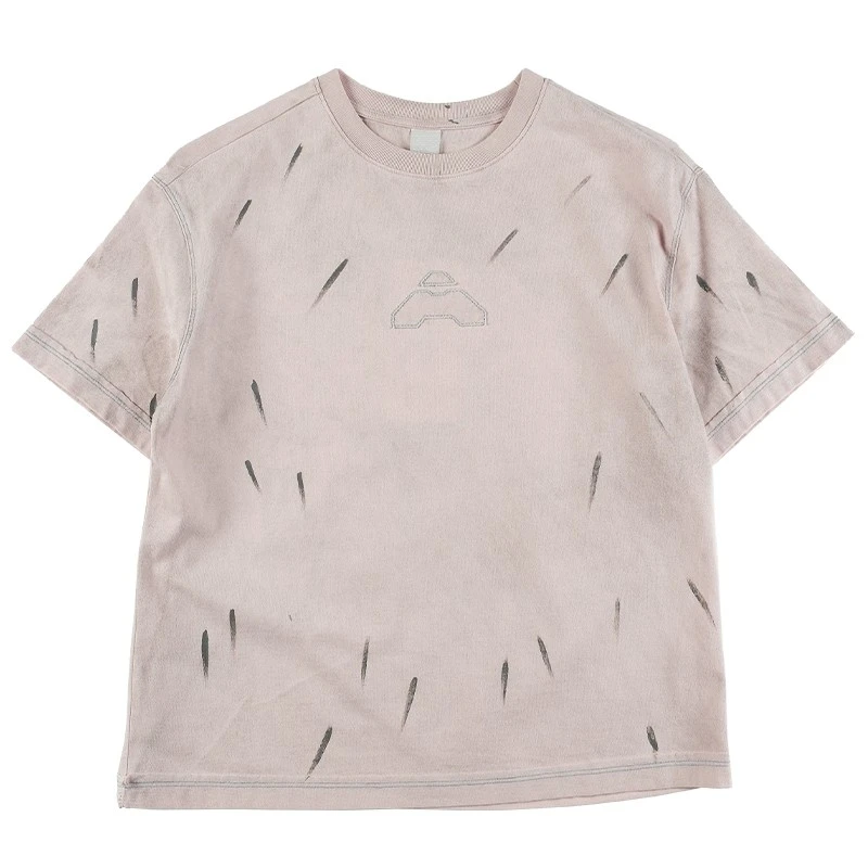 Y7797儿童夏季个性刷墨扎染脏脏T恤男童洋气短袖