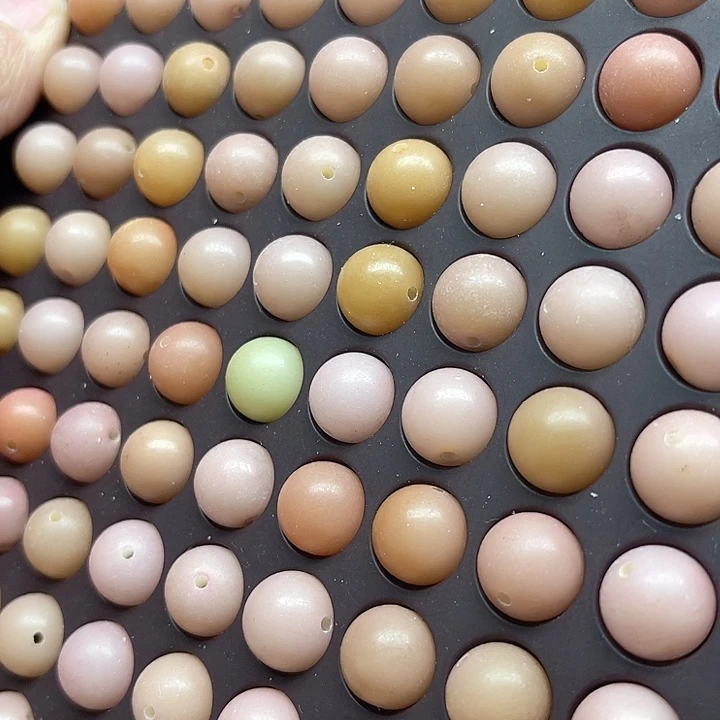 白玉菩提吊坠瑕疵12藕荷色圆珠110颗