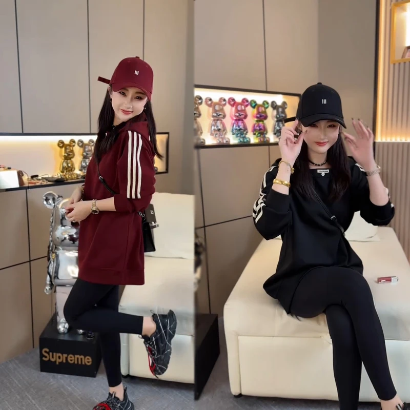 BDHJ【1292】2025秋季新款休闲连帽时尚洋气简约百搭通勤加厚卫衣