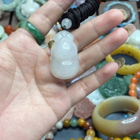 合金石英质玉（黄龙玉）手链