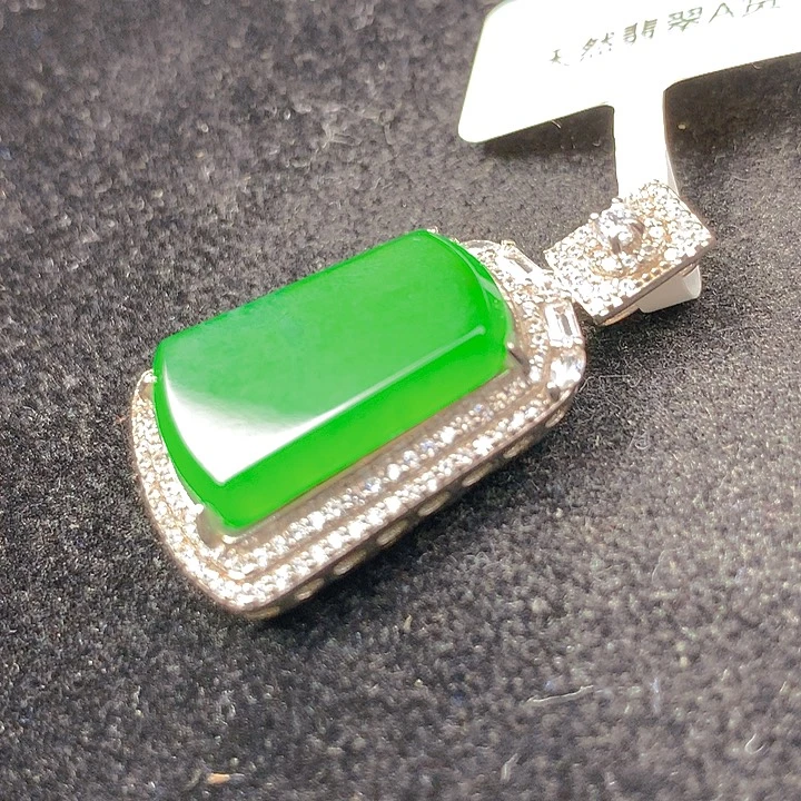 翡翠银S925镶嵌颈饰