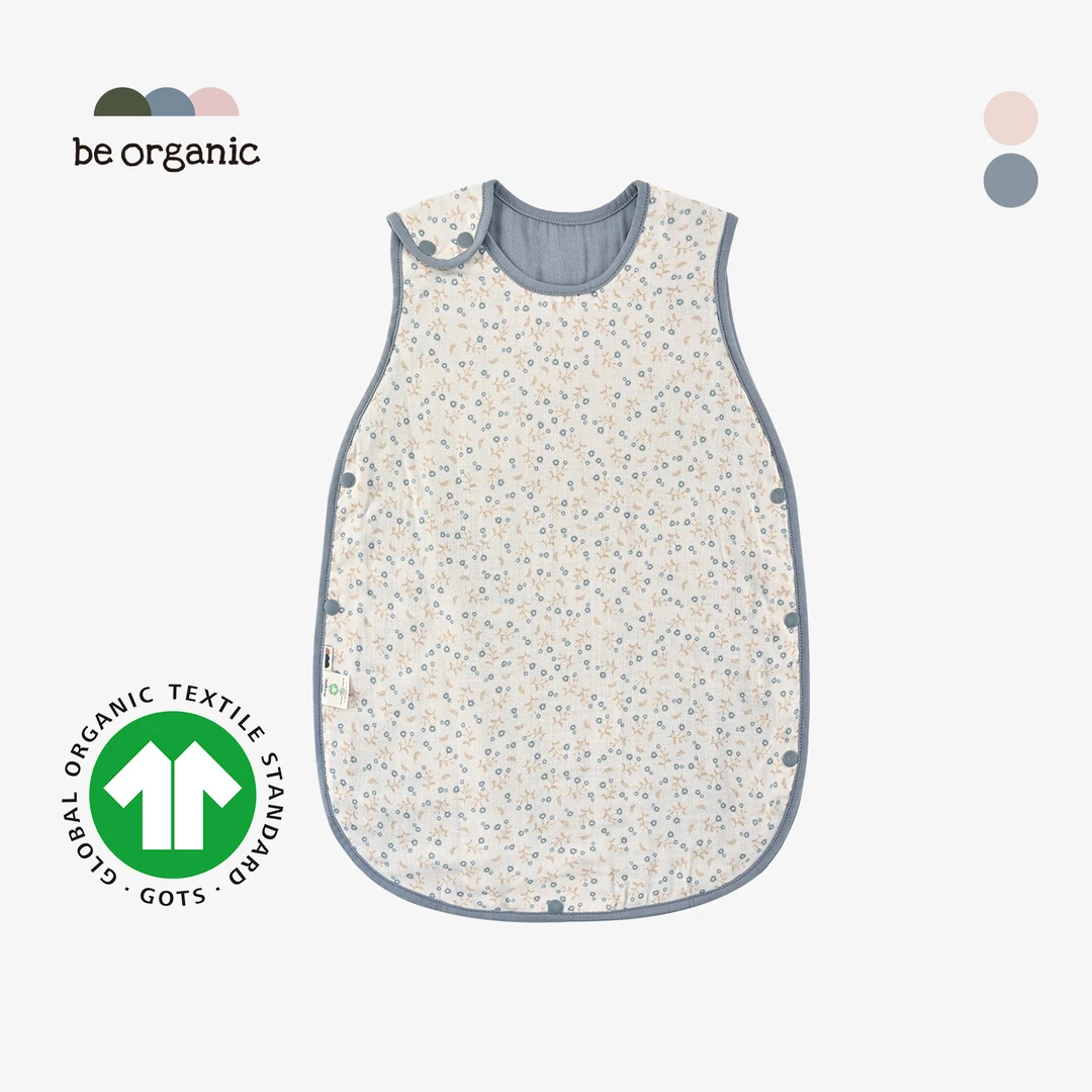 be organic【有机棉纱布睡袋】有机棉舒适儿童纱布睡袋亲肤秋冬