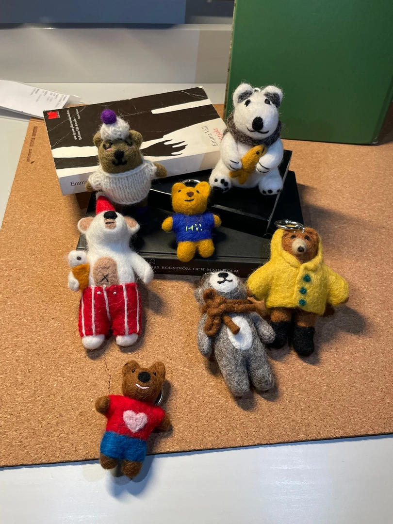 {熊仔派对}系列/纯手工羊毛毡挂件钥匙扣少女挂件