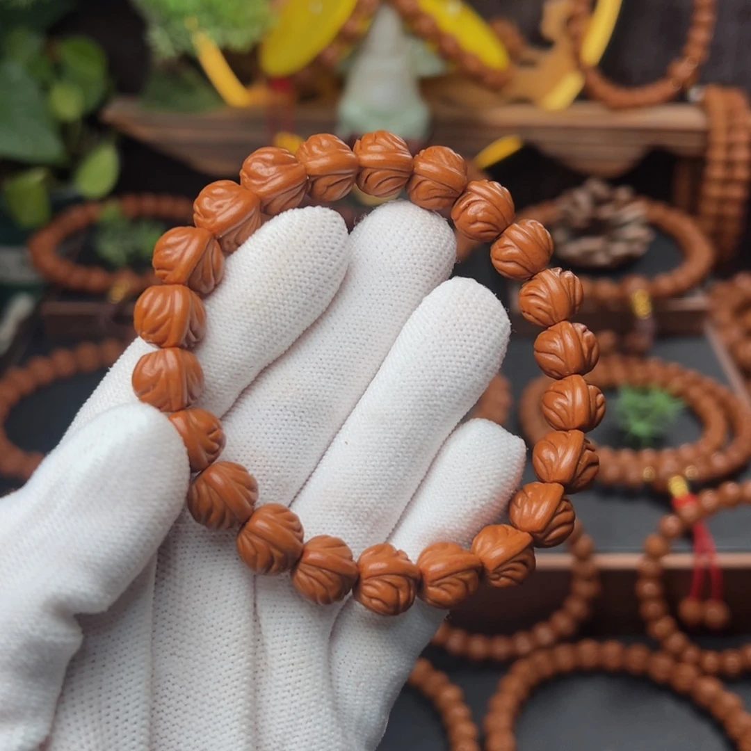 吊坠桃核跆****ᴳ1.2新品双脊龙手串