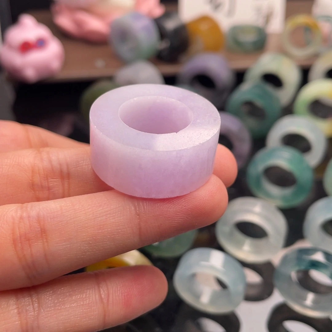 定制翡翠未镶嵌  冰粉紫