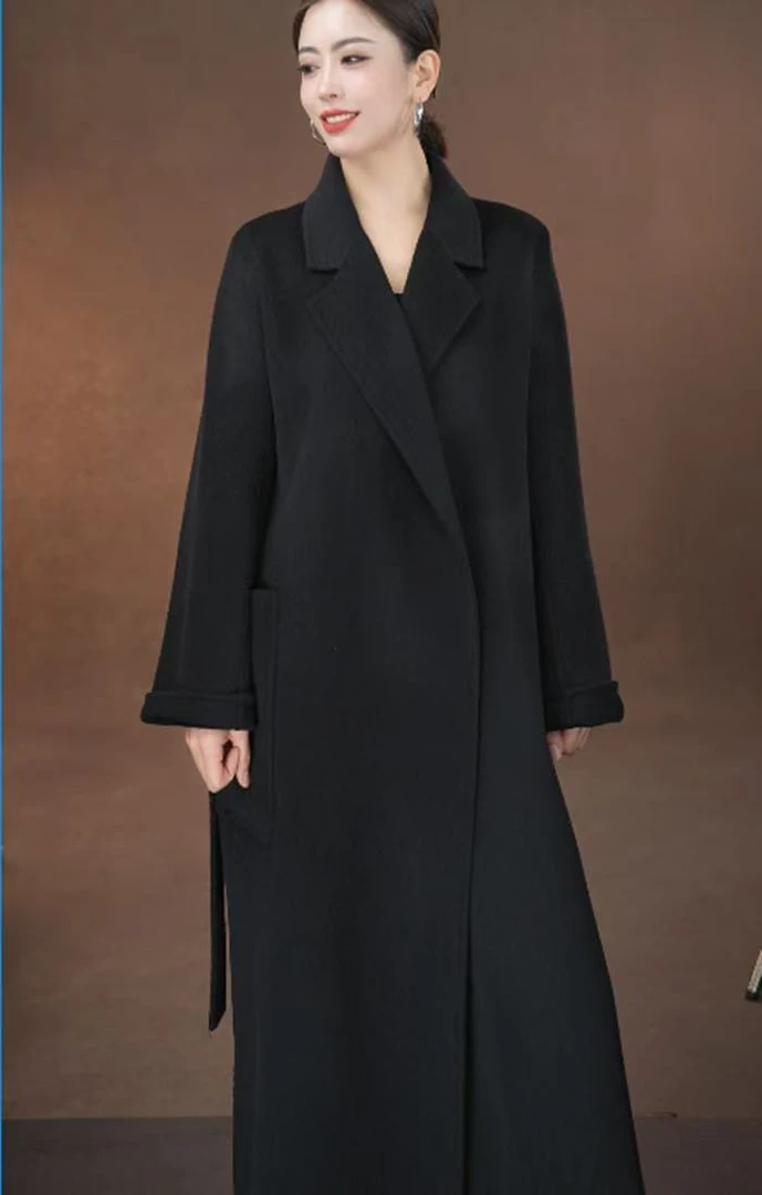 WJH【大浴袍】2025秋冬新款长款时尚气质百搭休闲宽松型大衣外套