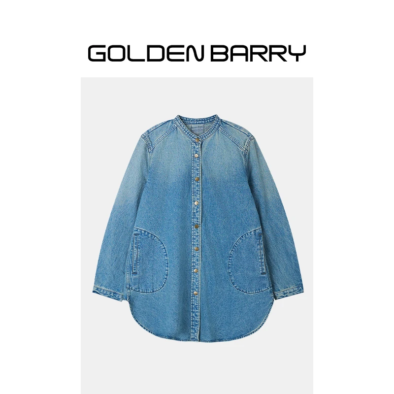 |212562小立领长款衬衣休闲长袖